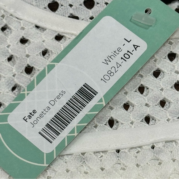 Fate Jonetta White Sleeveless Lace Dress Size Large Women - Picture 6 of 11